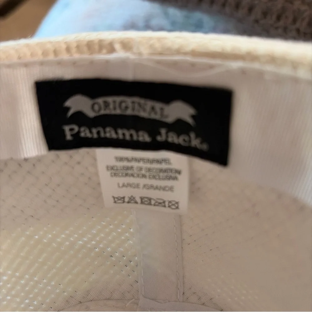 Panama Jack Classic Cream Fedora with Black Band - Picture 6 of 7